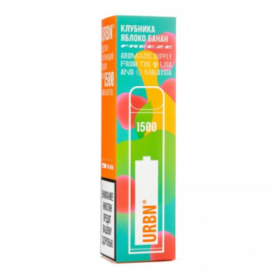 Электронная сигарета Urbn Клубника Яблоко Банан Freeze 1500 затяжек