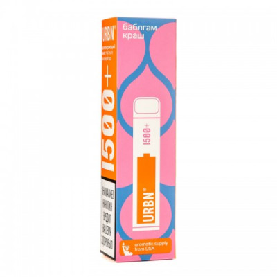 Электронная сигарета Urbn Баблгам Краш 1500 затяжек